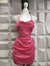 Vestido de tirantes satinado - rosa