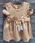 Vestido marrom estampado