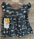 Vestido preto estampado