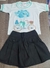 Conjunto com Camiseta e Short Saia