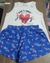 Conjunto de Coração Regata e Shorts