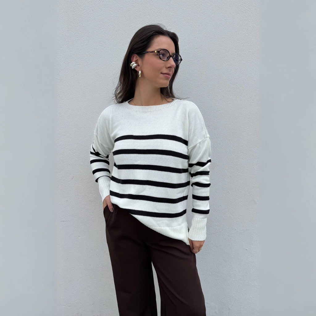 Maxi tricot listrado