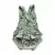Romper com Babado em Cotton Floral - Verde - comprar online
