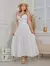 Vestido longo feminino sem manga, com bojo, forrado, nó. - comprar online