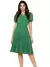 Vestido Plissado Midi, Rodado com Cinto.