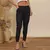 Calça Jogger Sarja Feminina Cintura Alta Com Elástico.