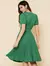 Vestido Plissado Midi, Rodado com Cinto. - Elasunique