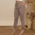 Imagem do Calça Jogger Sarja Feminina Cintura Alta Com Elástico.