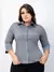 Camisa Manga 3/4 Tons de Jeans - Plus Size. na internet