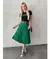 Saia Feminina Midi Plissada Crepe.
