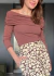 Blusa Ombro a Ombro Marrom