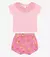 Conjunto Infantil Blusa Com Shorts Trick Nick Rosa