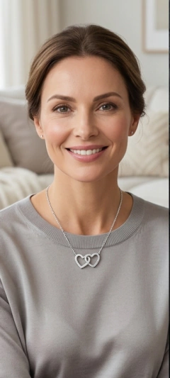 Colar Corações Entrelaçados em Prata 925 - comprar online