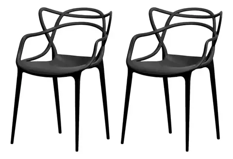 Kit 2 Cadeiras Allegra Par Para Sala, Cozinha, Empilhavel