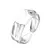 Anillo liso irregular regulable