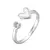 Anillo ajustable corazón de nácar