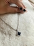 Conjunto Trevo Preto em Aço Inoxidável prata