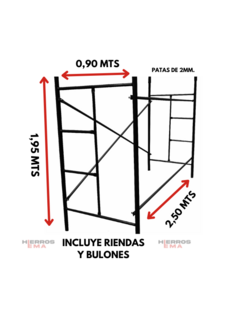 Cuerpo de andamios - Hierros Ema
