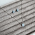 Conjunto Gota Cravejada Azul - Prata 925