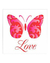 Stencil OPA1373 - Borboleta Love - 14X14 cm