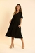 VESTIDO CAMISERO DE FIBRANA NEGRO ART 551 - comprar online