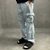Calça Cargo Jeans Azul Claro na internet