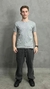 Camiseta Canelada Cinza Baby look Masculino - loja online
