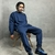 Calça Moletom Streetwear Marrom Company Azul Marinho na internet