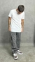 Camiseta Linho Branco Masculino - Marrom em SP