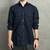 Camisa de Botão Sarja Azul Marinho - loja online
