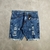 Bermuda Jeans Escuro Rasgado Estilo Jogador