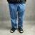 Calça Cargo Jeans Azul Escuro na internet