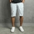 Bermuda Branca Rasgado Barra Rebarba Estilo Jogador - comprar online