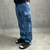 Calça Cargo Jeans Azul Escuro
