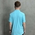 Camisa Polo Azul Claro Com Elastano