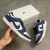 Tênis Dunk Azul Branco Sola Marrom