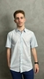 Camisa Linho Gola Polo Azul Claro - comprar online