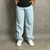 Calça Balão Jeans Azul Claro Modelo Reta - loja online