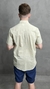 Camisa Linho Gola Polo Bege - Marrom em SP