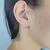 Brinco Inspiração Van Cleef Trevo Rosa Pendurado