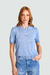 Blusa Polo Tricot Azul