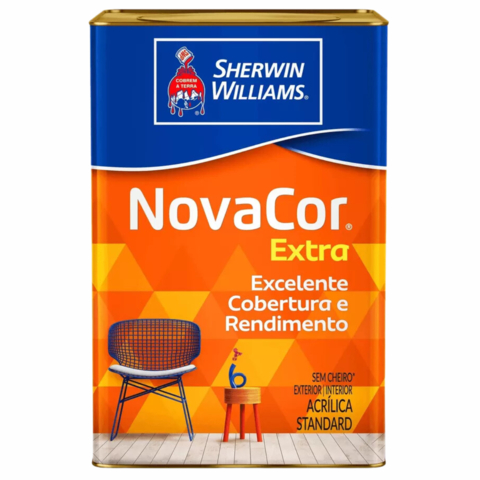 TINTA ACRÍLICA NOVACOR EXTRA FOSCO BRANCO 18L SHERWIN WILLIAMS - comprar online