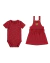 CONJUNTO BODY E SALOPETE TEXTURIZADA VERMELHO MALWEE - comprar online