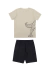 CONJUNTO DINO T-REX BEGE ALAKAZOO - YBY Kids Moda Infantil