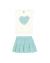 CONJUNTO DOCE FLOR BLUSA E SAIA COM SHORT EMBUTIDO AZUL ALAKAZOO na internet