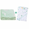 Kit Cobertor Microfibra Bebe Estampado Manta 1,10x80cm + Toalha de Banho Bebe Soft Fralda Duas Camadas Papi