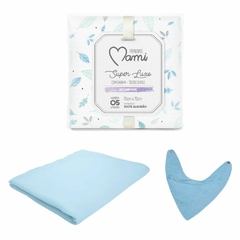 Kit fralda de Pano Bebe + Lençol Avulso em Malha Berço Americano + Babador Bandana Atoalhado Bebê