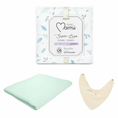 Kit fralda de Pano Bebe + Lençol Avulso em Malha Berço Americano + Babador Bandana Atoalhado Bebê - loja online