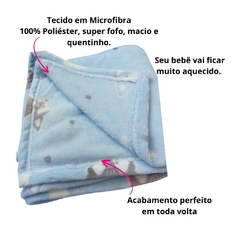 Cobertor Microfibra Bebe Estampado 1,10m X 0,85cm Papi Baby Manta Bebê Infantil - comprar online