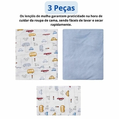 Kit Jogo Lençol De Malha Para Berço Americano E Babador Bandana De Malha Para Bebe Criança 100% Algodão - comprar online